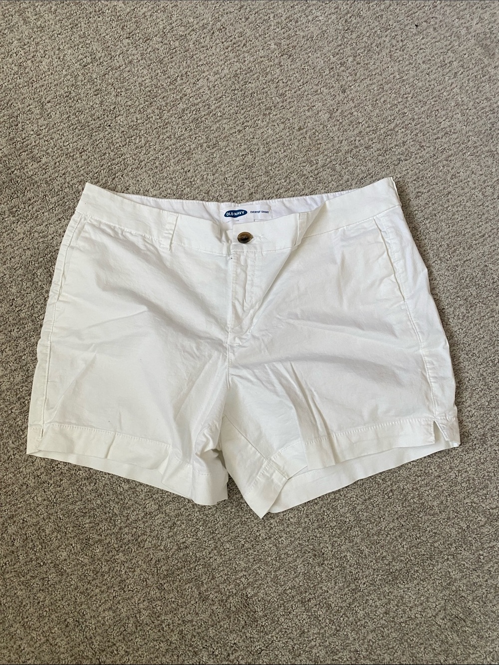 Old Navy White Chino Bermuda Shorts